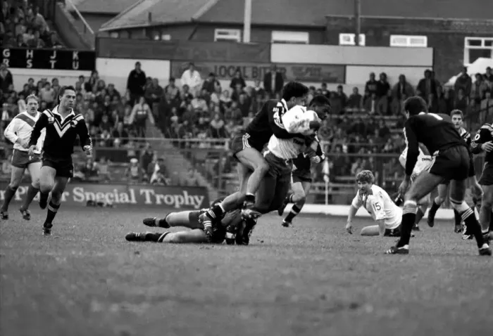 Framed Print : Rugby League Great Britain v New Zealand Third Test match Elland Road November 1985. PR01 Framed Print : Rugby League Great Britain v New Zealand Third Test match Elland Road November 1985. PR01