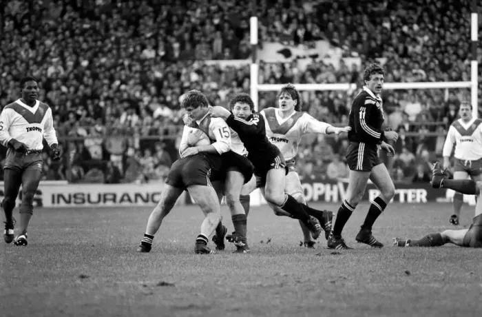 Framed Print : Rugby League Great Britain v New Zealand Third Test match Elland Road November 1985. PR01