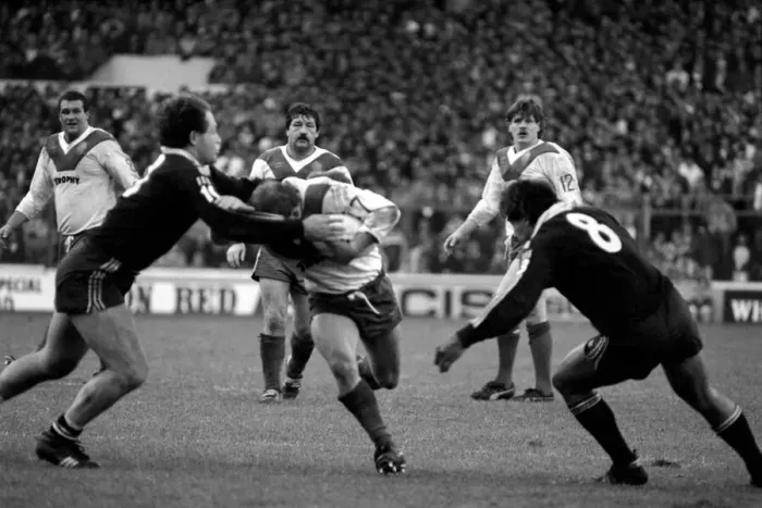 Framed Print : Rugby League Great Britain v New Zealand Third Test match Elland Road November 1985 Framed Print : Rugby League Great Britain v New Zealand Third Test match Elland Road November 1985