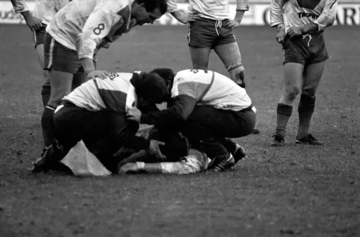 Framed Print : Rugby League Great Britain v New Zealand Third Test match Elland Road November 1985