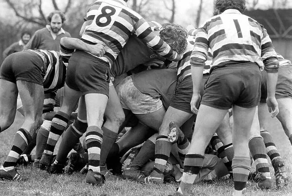 Rugby: London Welsh vs. Bath. January 1977 77-00102-002