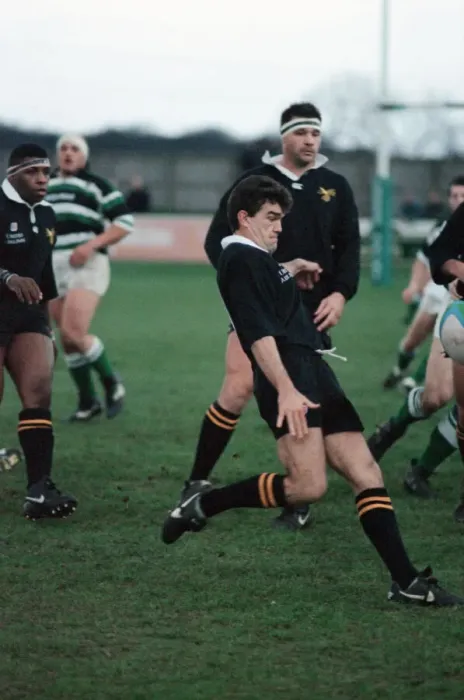 Framed Print : Rugby Union match in Newcastle. Newcastle Gosforth v Wasps