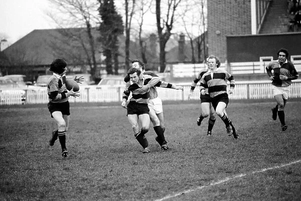 Rugby Union Matches: Harlequins (18) vs. Newport (6). December 1974 74-7565-005