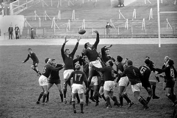 Rugby Union. Oxford v. South Africa. Action during the match November 1969