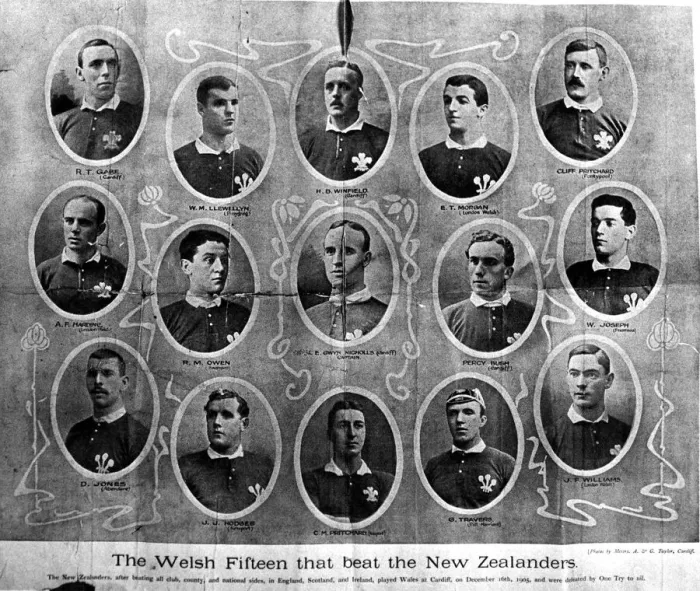Framed Print : Rugby - Wales v New Zealand - the Welsh team that beat New Zealand 16th Dec 1905 Framed Print : Rugby - Wales v New Zealand - the Welsh team that beat New Zealand 16th Dec 1905