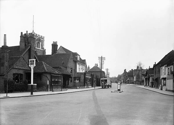 Ruislip High Street from Manor Farm circa 1935