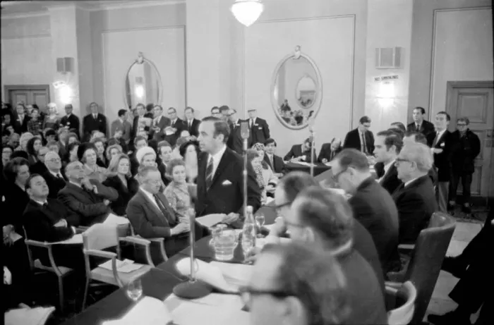 Framed Print : Rupert Murdoch at the auction to bid for the control of the News of the World newspaper