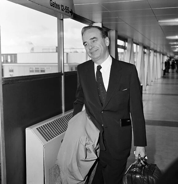 Rupert Murdoch leaving Heathrow airport for New York. 11th March 1982