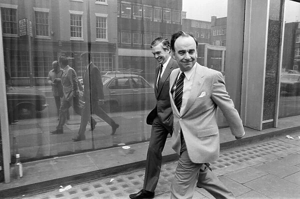 Rupert Murdoch leaving The Times building, Grans Inn Road, London. 20th February 1982