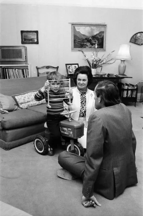 Framed Print : Rupert Thorpe, who will be four in April, pictured with his new mother-to-be Framed Print : Rupert Thorpe, who will be four in April, pictured with his new mother-to-be