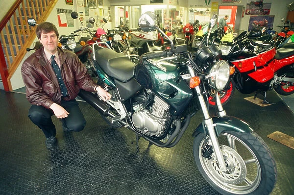 Russell Armstrong with the 94 model CB500. 18th January 1994