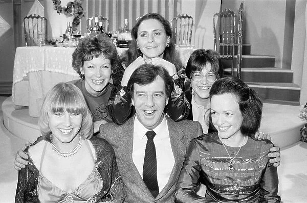 Russell Harty, on his BBC show Harty with a group of ladies selected for him by