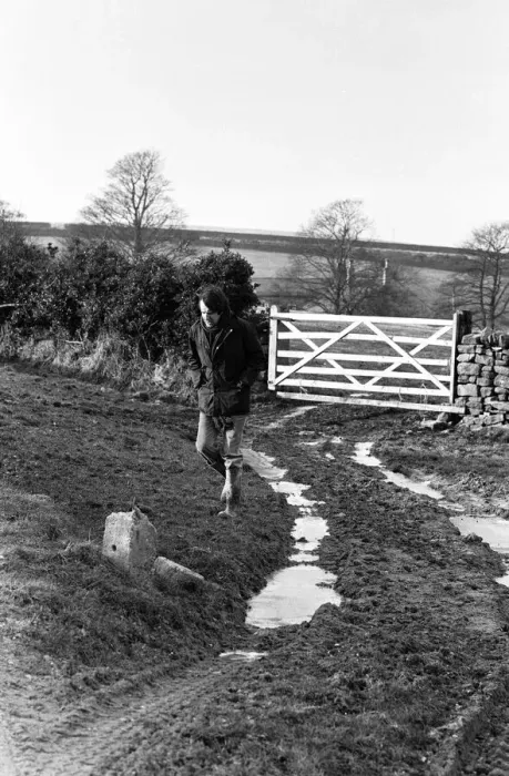 Framed Print : Russell Harty at his farm house near the market town of Settle in North Yorkshire Framed Print : Russell Harty at his farm house near the market town of Settle in North Yorkshire