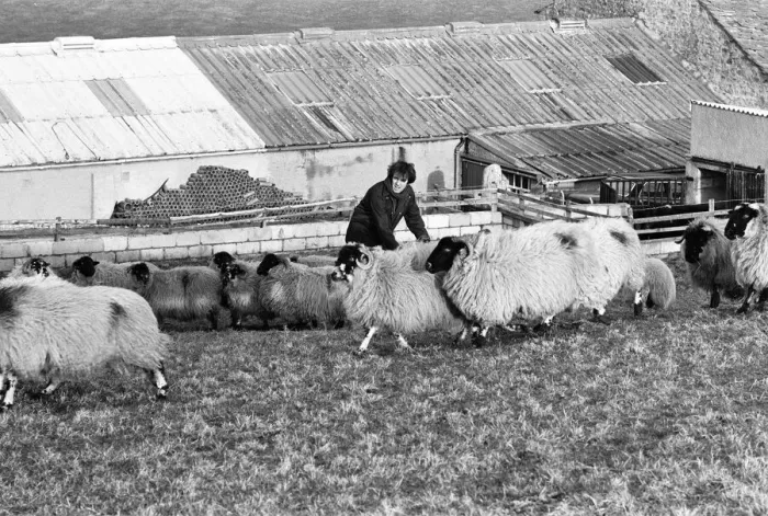 Framed Print : Russell Harty at his farm house near the market town of Settle in North Yorkshire