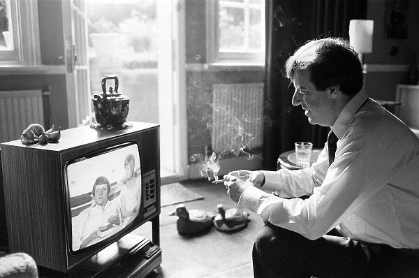 Russell Harty at home. 5th June 1980