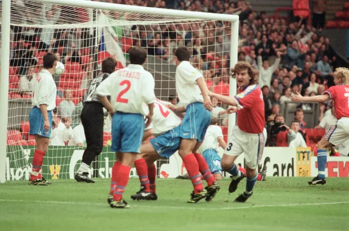 Framed Print : Russia 3-3 Czech Republic, Euro 1996 Group C match at Anfield Framed Print : Russia 3-3 Czech Republic, Euro 1996 Group C match at Anfield