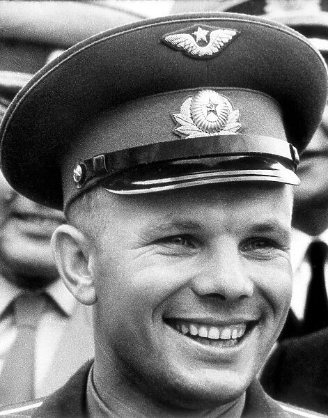 Russian cosmonaut Yuri Alekseyevich Gagarin (the first man in space