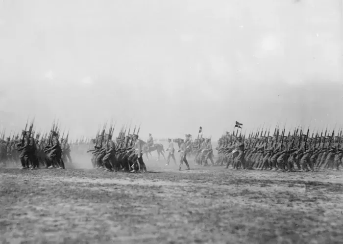 Framed Print : Russian soldiers parade for the Tsar following their victory at Lemberg September 1914 Framed Print : Russian soldiers parade for the Tsar following their victory at Lemberg September 1914