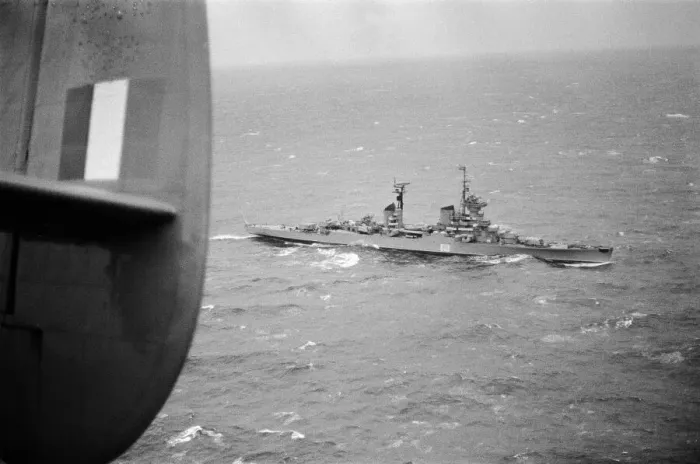 Framed Print : Russian warships in the Atlantic, Kashin and Kotlin Class destroyers