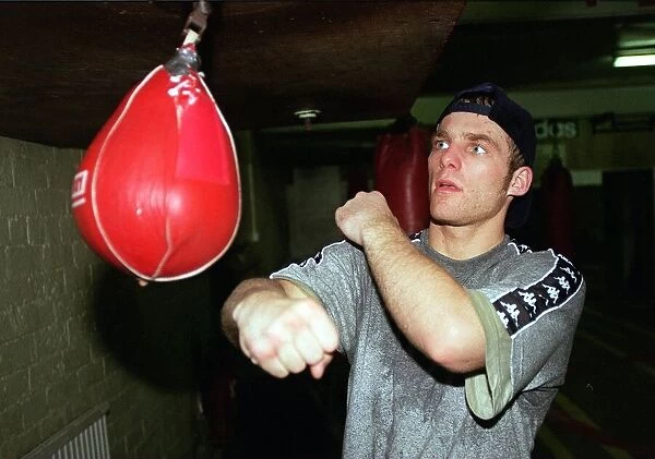 Ryan Rhodes British Boxing Champion Training On Punch Ball