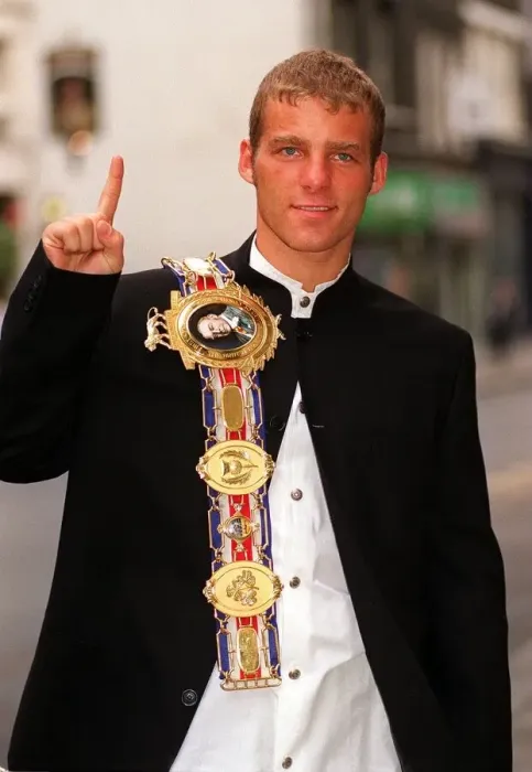 Framed Print : Ryan Rhodes British champion announcing plans for vacant IBF intercontinental title fight