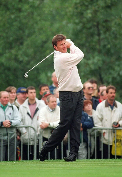 Ryder Cup Europe v USA The Belfry September 1993 Nick Faldo tees off with an Iron