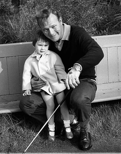 Ryder Cup Great Britain v USA Golf October 1965 Arnold Palmer with Jane Coop aged 2