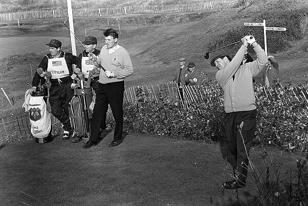 Ryder Cup Great Britain v USA Golf October 1965 Littler and his bag of clubs