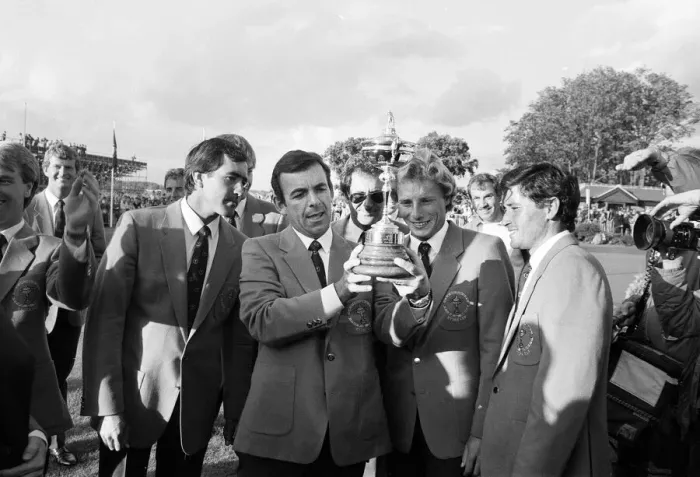 Framed Print : The Ryder Cup tournament held 13th to 15th September, 1985 at the Brabazon Course of