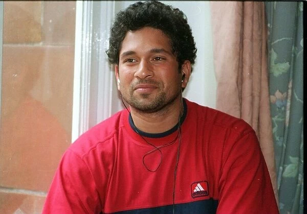 Sachin Tendulkar Indian opening batsman June 1999 in his hotel room before