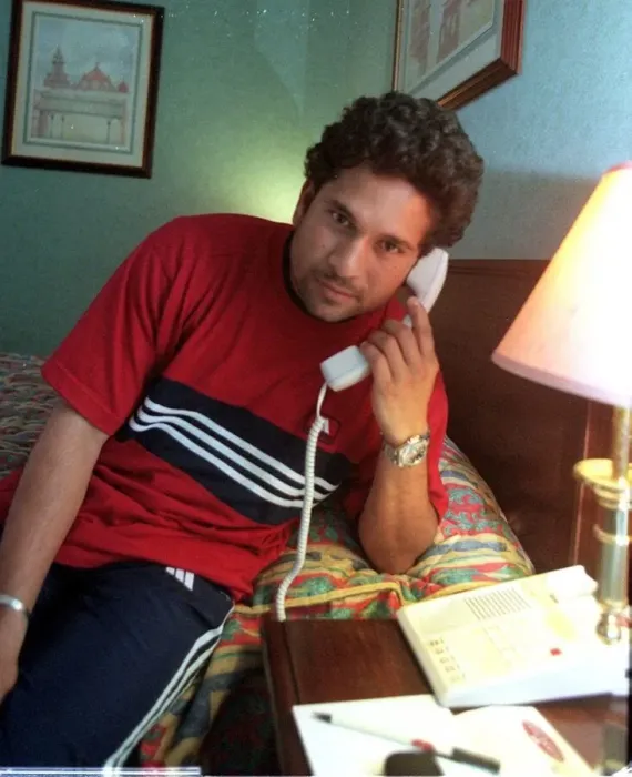 Framed Print : Sachin Tendulkar Indian opening batsman June 1999 in his hotel room before Framed Print : Sachin Tendulkar Indian opening batsman June 1999 in his hotel room before