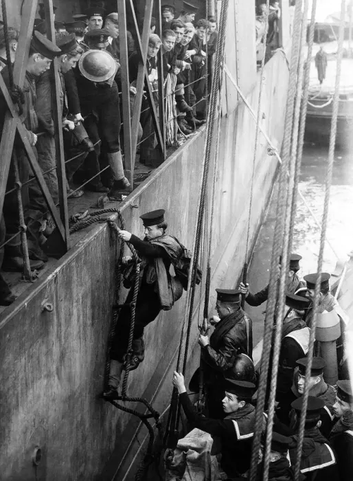 Framed Print : Sailors board HMS Glasow as they prepare for another trip to the beaches of Normandy Framed Print : Sailors board HMS Glasow as they prepare for another trip to the beaches of Normandy