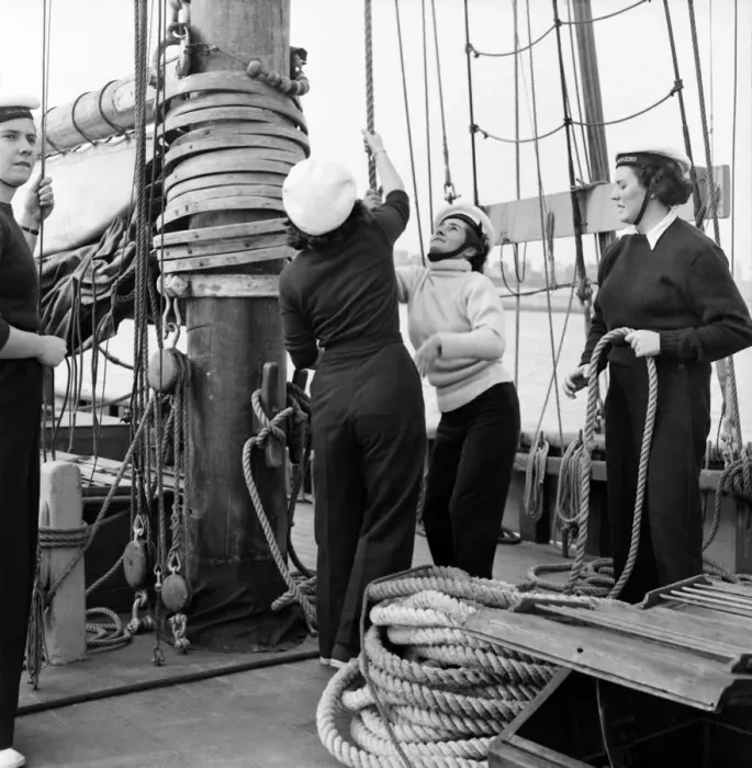 Framed Print : Sailors and cadets of the under 21 sailing club seen here aboard the Brixham fishing Framed Print : Sailors and cadets of the under 21 sailing club seen here aboard the Brixham fishing