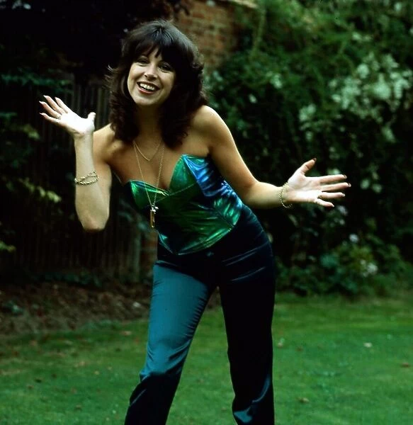 Sally James in her garden October 1981
