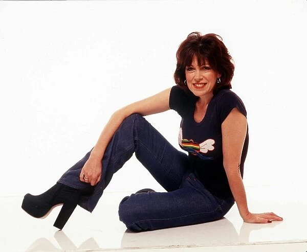 Sally James TV presenter studio shots June 1999 former presenter of childrens TV