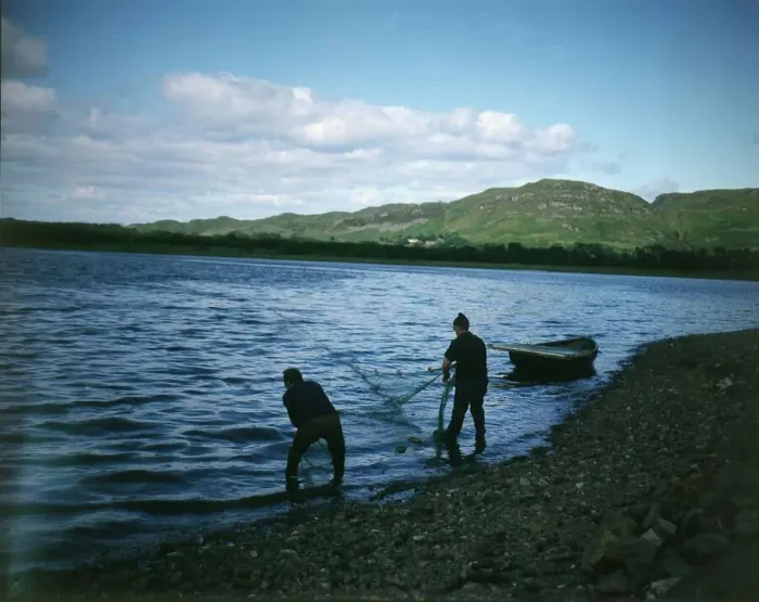Framed Print : Salmon fisherman on Loch Feochan Argyll Scotland circa 1985 Framed Print : Salmon fisherman on Loch Feochan Argyll Scotland circa 1985