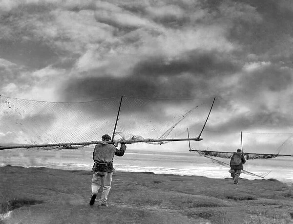 Salmon Fishers with their nets. July 1943 P004150