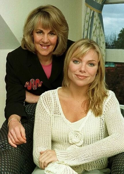 Samantha Janus actress March 1999 with Mirror writer Nina Myskow