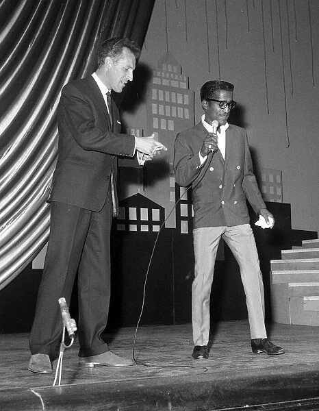 Sammy Davis with Bruce Forsyth rehearsing for the Royal Variety Performance 16th May 1960