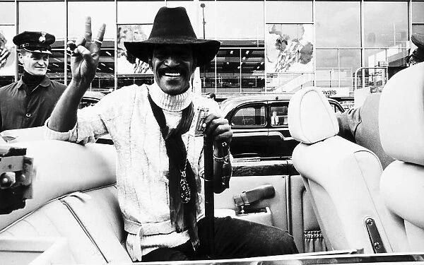 Sammy Davis Jnr singer actor in his new car 1969