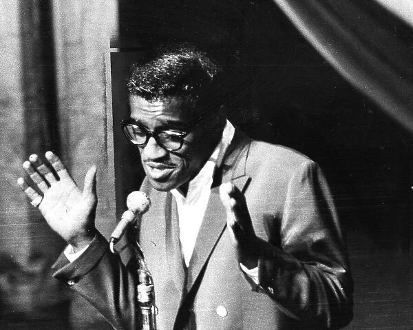 Sammy Davis Jnr singing during the first televised Royal Variety Show at the Royal