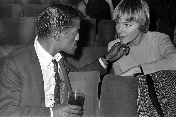 Sammy Davis Jnr. with his wife May Britt rehearsing for the 1966 Royal Variety Show