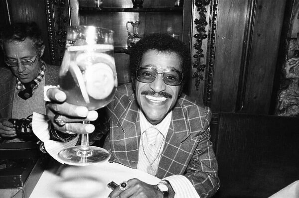 Sammy Davis Jr in the UK for his stage show at the London Palladium