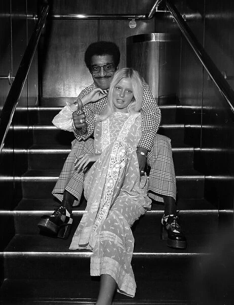 Sammy Davis party. Sammy Davis Jnr. pictured with a young Woman. 12th May 1973