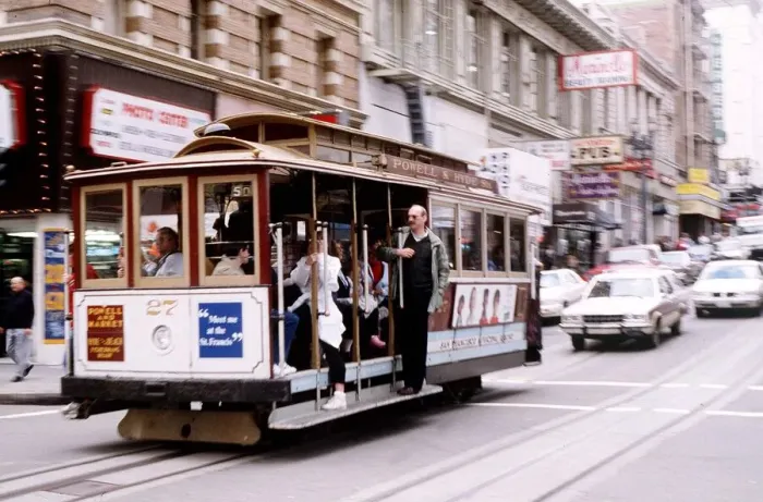Framed Print : San Francisco Trams Tramway circa 1990 Framed Print : San Francisco Trams Tramway circa 1990