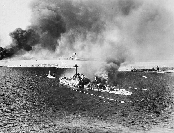 San Giorgios fate. In Tobruk Harbour. The end of the Italian cruiser San Giorgio