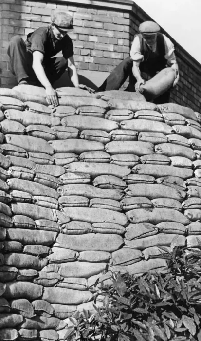 Framed Print : Sandbagging operations in progress at the childrens hopsital in Gateshead shortly Framed Print : Sandbagging operations in progress at the childrens hopsital in Gateshead shortly