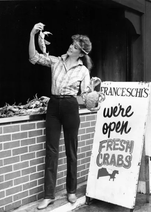 Framed Print : Sandie poses in new Levis Womens Jeans Framed Print : Sandie poses in new Levis Womens Jeans