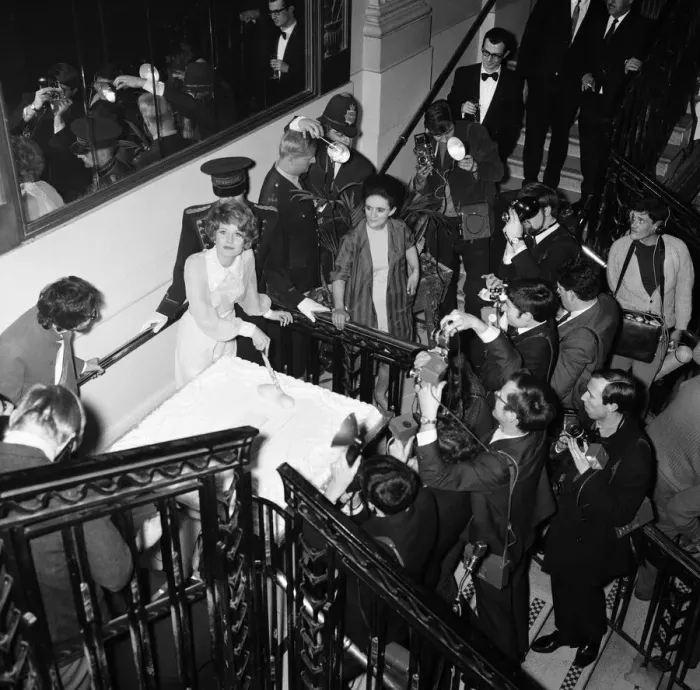 Framed Print : Sandie Shaw at her 21st Birthday Party held at Madame Tussauds. 26th February 1968 Framed Print : Sandie Shaw at her 21st Birthday Party held at Madame Tussauds. 26th February 1968