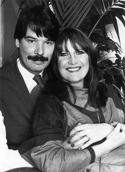 Sandie Shaw with husband Nik Powell, pictured together at their wedding reception